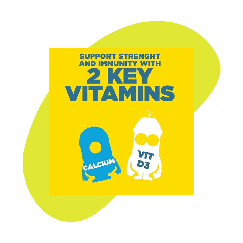 Minion, Calcium + Vitamin D3, Mixed Fruit, 60 Gummies 1
