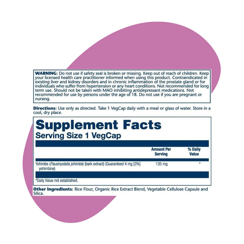 Yohimbe Bark Extract 135mg 2