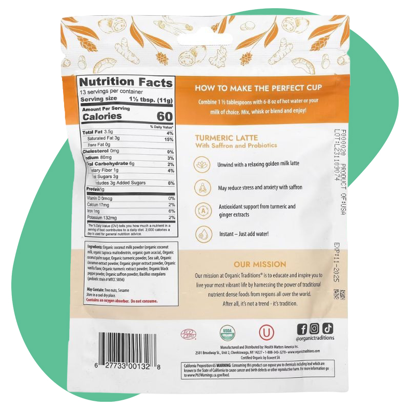 Turmeric Latte with Saffron and Probiotics 2