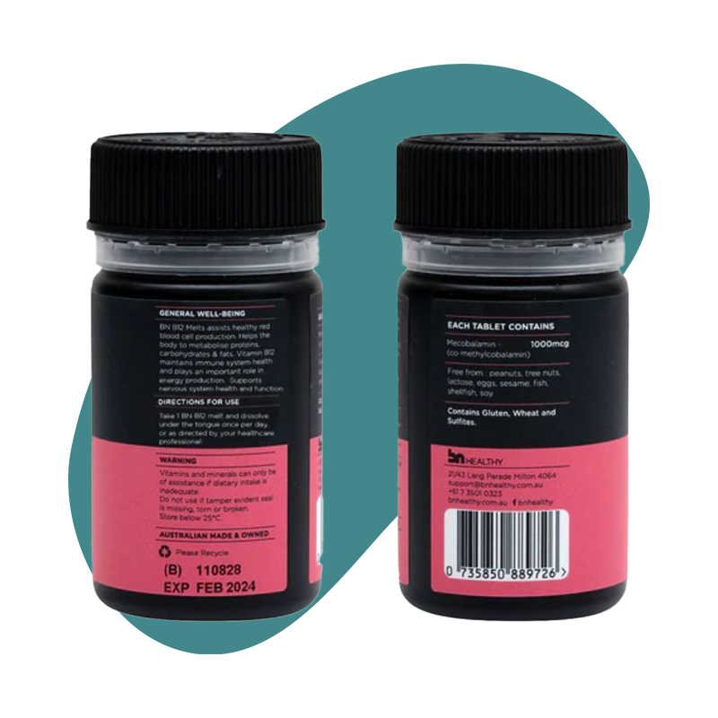 B12 Melts Mecobalamin Strawberry 1000mcg 2