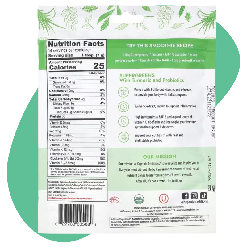 Supergreens with Turmeric and Probiotics 2