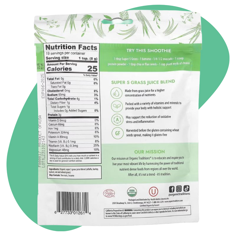 Super 5 Grass Juice Blend 2