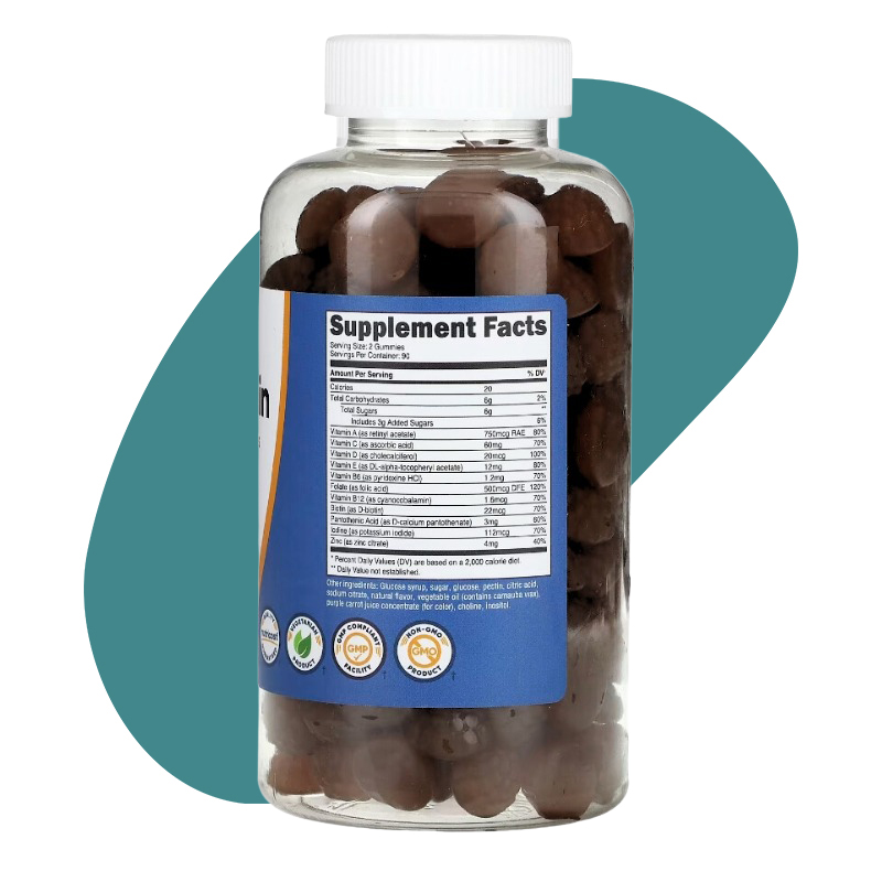 with Zinc & Iodine, 180 Mixed Berry Flavored Gummies 2