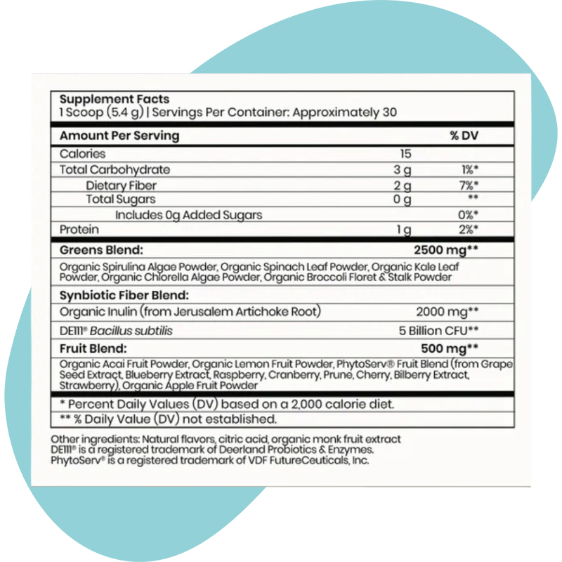 Synbiotic Greens Powder 2