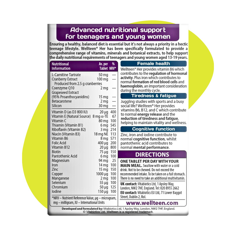 Ages 13-19, 30 Tablets 2