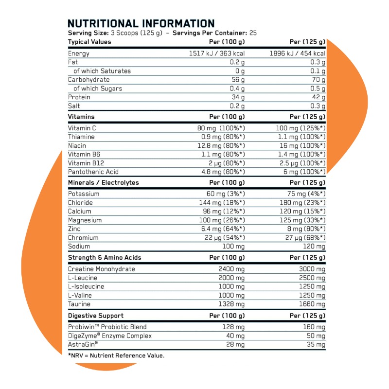Beef Mass Gainer, Pineapple Millions, 3.13kg – 25 Servings 2