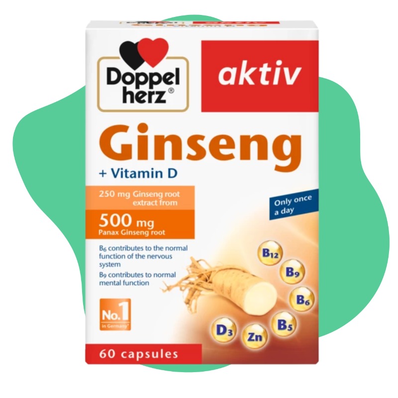 Ginseng + Vitamin D, 60 capsules 1
