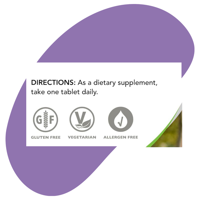 300mg, 3.2% Vitexin, 30 Vegetarian Tablets 3