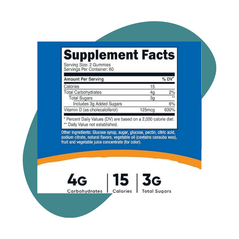 VitaminD3 Gummies Nutricost Provin Kuwait Supplement Chewable