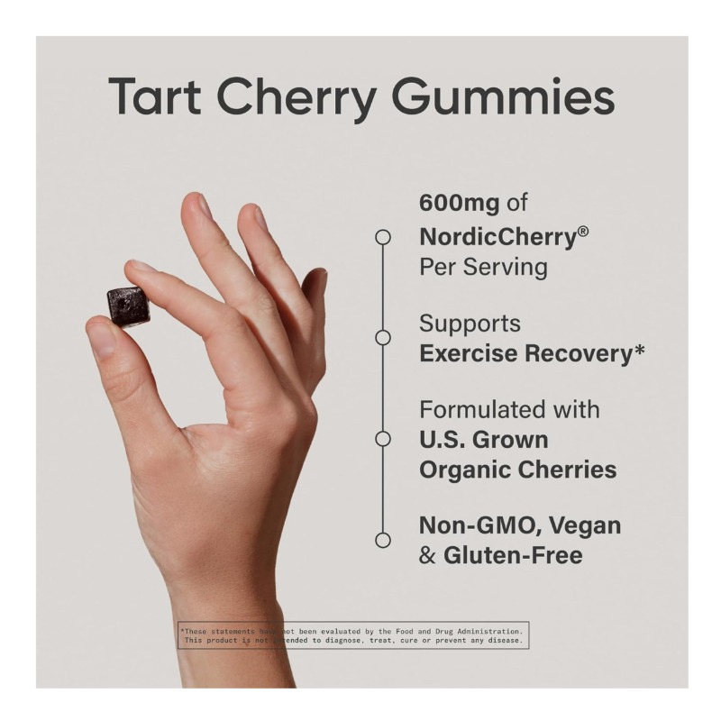 Tart Cherry Gummies, 600 mg / 60 Gummies 3