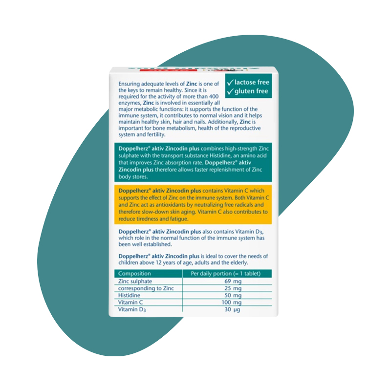 Zincodin Plus, 60 Tablets 3