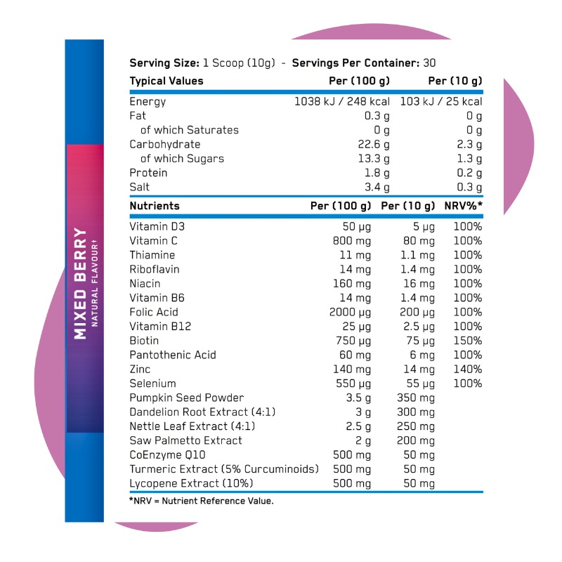 Prostate Support, Mixed Berry (300g – 30 Servings) 2