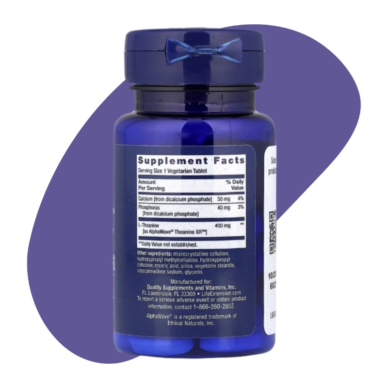 Theanine XR™ Stress Relief, 30 Vegetarian Tablets 4