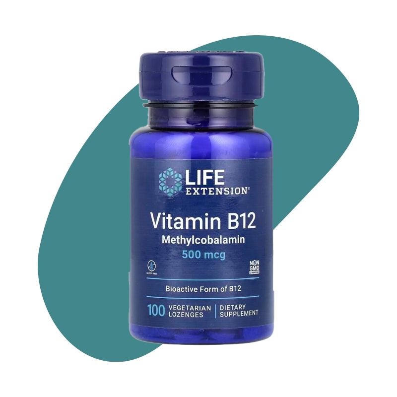 Vitamin B12, Methylcobalamin, 500 mcg, 100 Vegetarian Lozenges 1