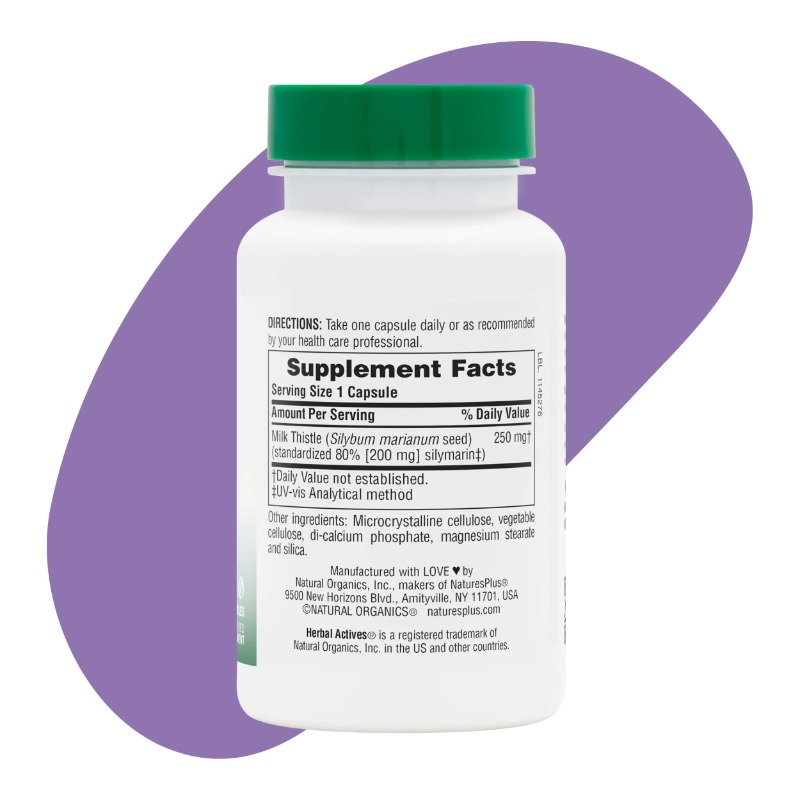 Milk Thistle 250mg, 60 Vegan Capsules 1