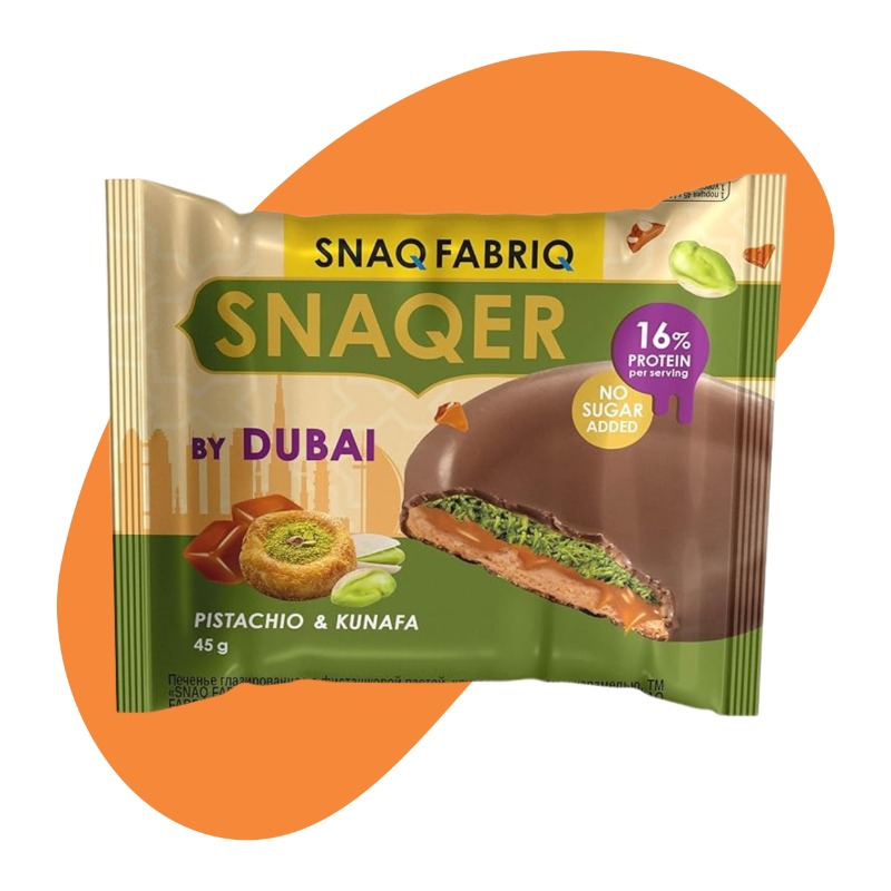 SNAQER Cookie Pistachio Kunafa & Caramel, 45g 1