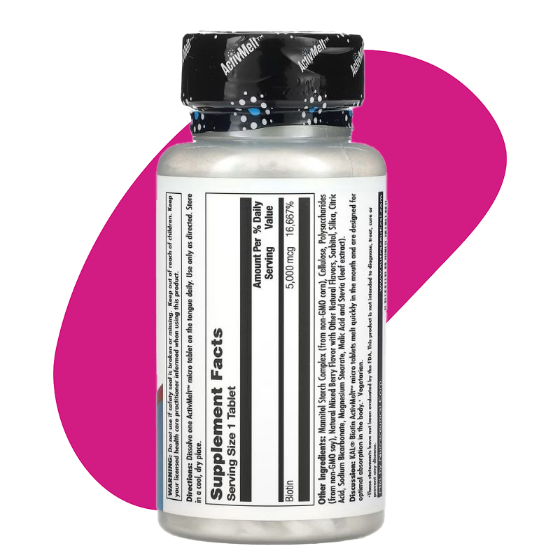 Biotin ActivMelt 5000mcg 100 MicroTablets 2