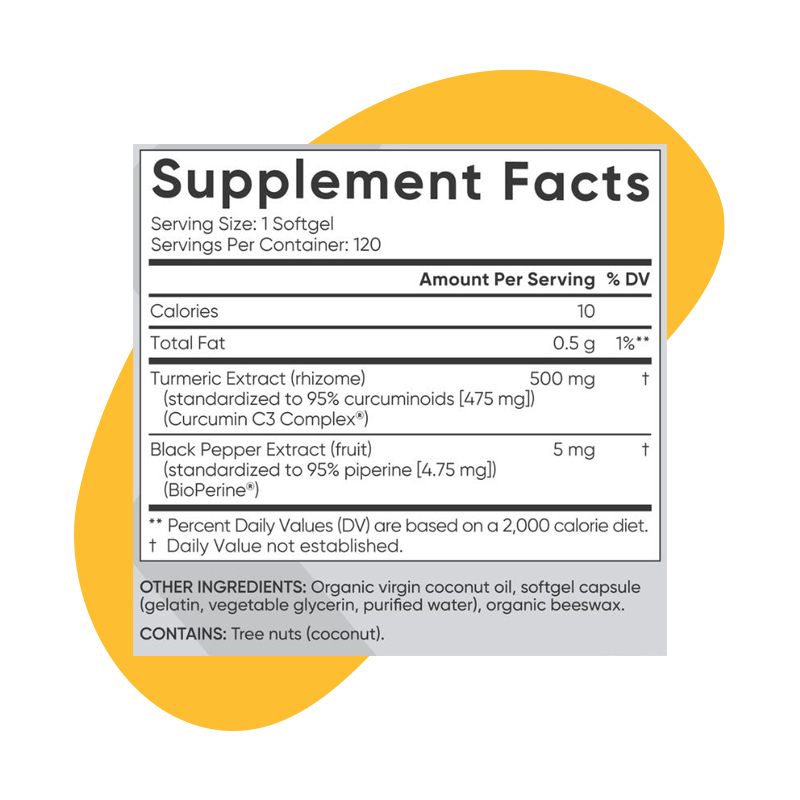 Turmeric Curcumin C3 Complex 120 Softgel 2