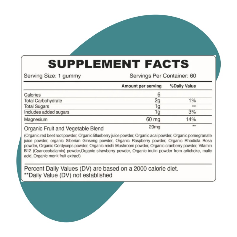 Magnesium Adults, 60 Gummies 2