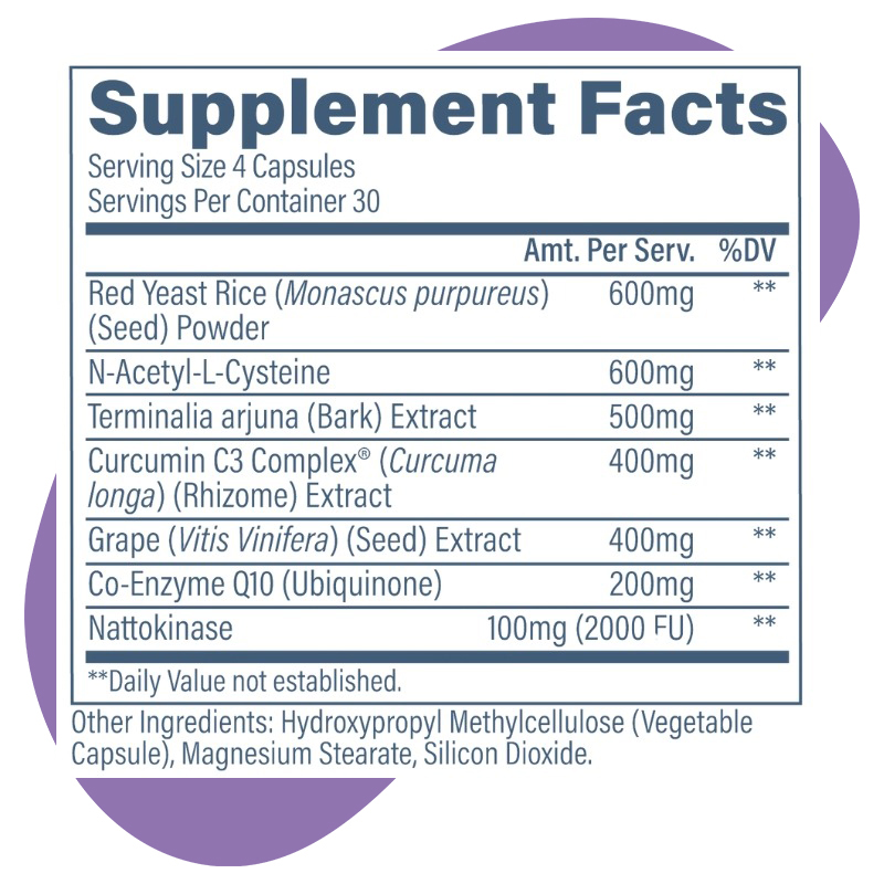 Blood Circulation & Cholesterol Support, 120 Veg Cap 2