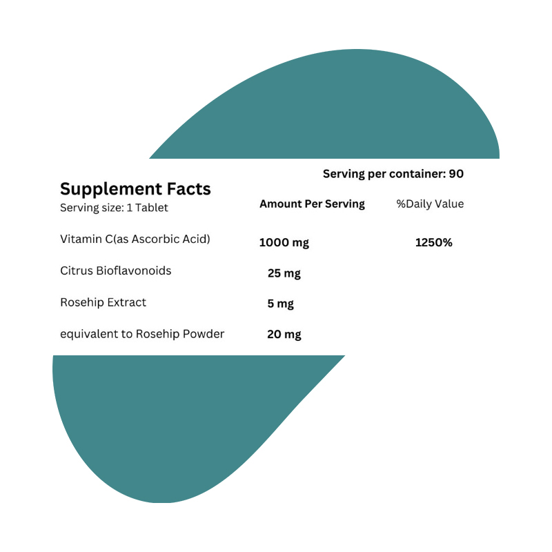 Vitamin C 1000mg Rosehips 2