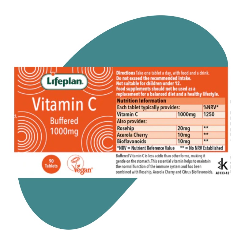 Vitamin C (Buffered) 1000mg 90 Tablets 2