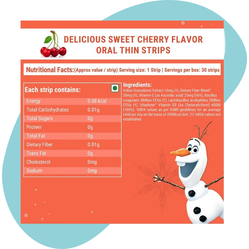Disney Frozen - Sweet Cherry - 30 Oral Thin Strips 2