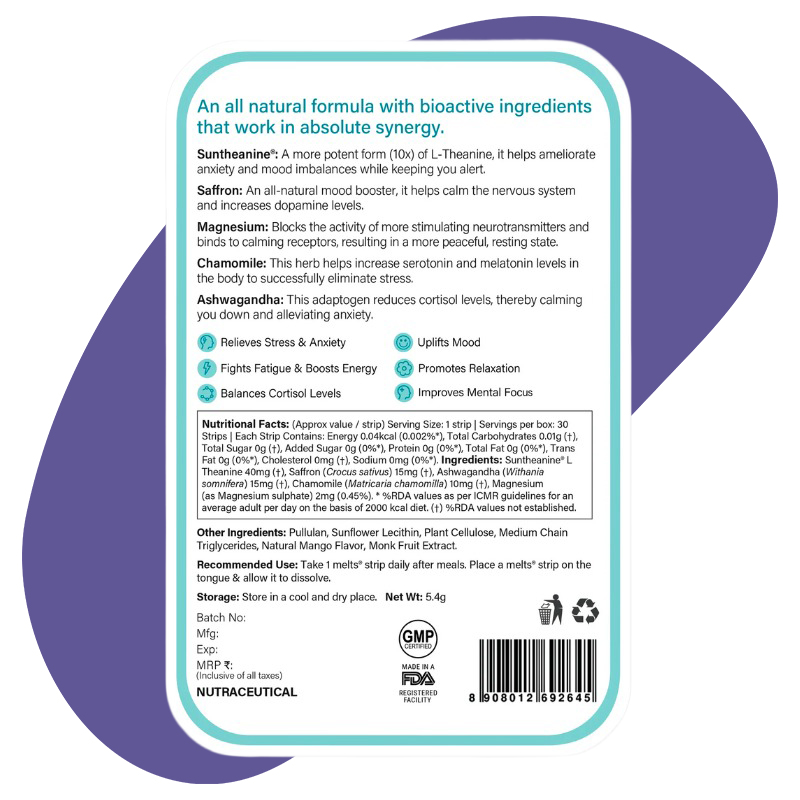 Suntheanine + Magnesium, 30 Oral Thin Strips 5