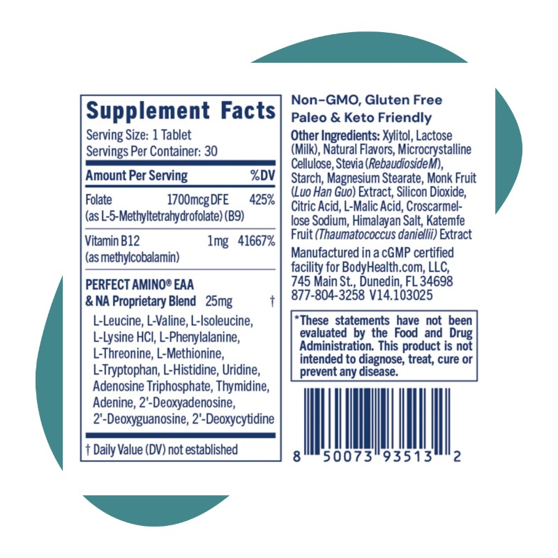 Methyl B12 & Folate, 30 Capsules 2