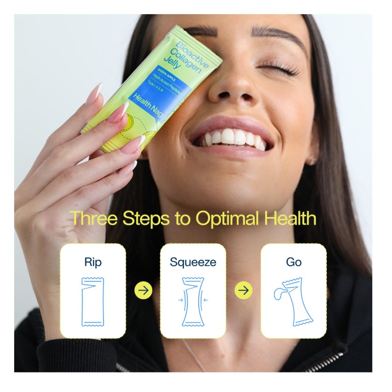 Bioactive Collagen Jelly On-the-Go, Green Apple, 20 sachets 5