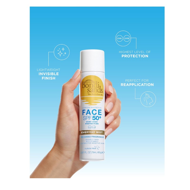SPF 50+ Fragrance Free Face Sunscreen Mist, 79 mL/2.11 Oz 2