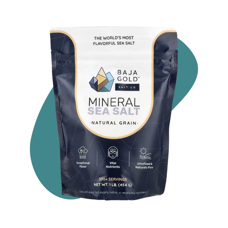 Mineral Sea Salt, Natural Grain, 1 lb 1