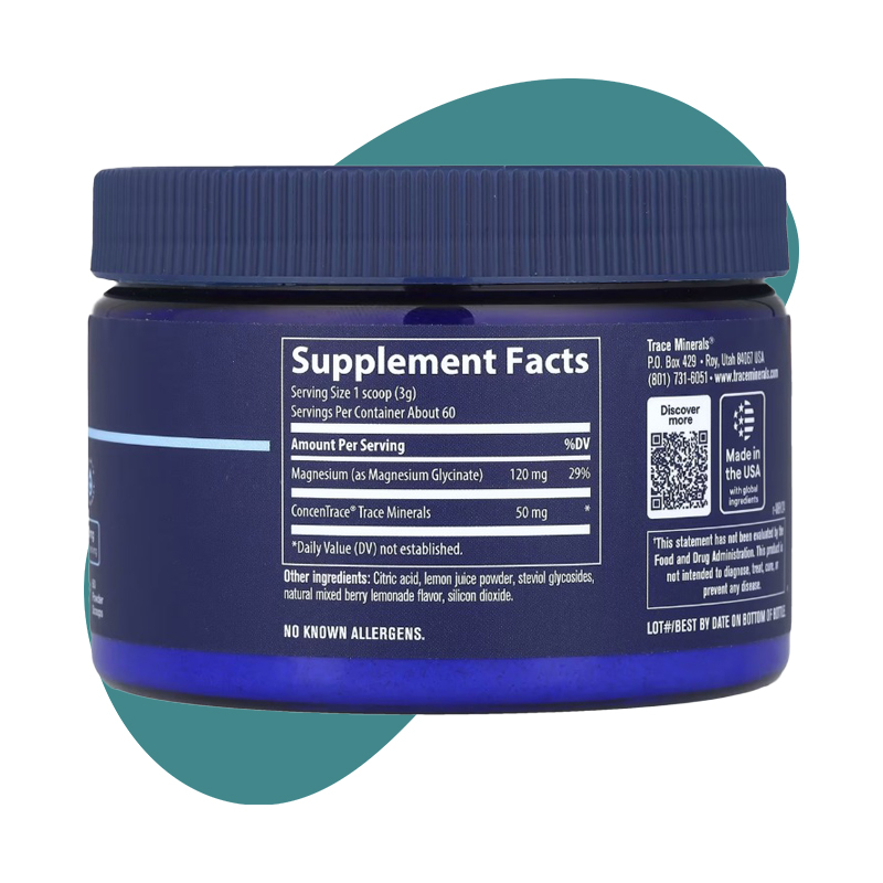 Magnesium Glycinate Powder, Mixed Berry Lemonade, 6.35 oz (180 g) 4