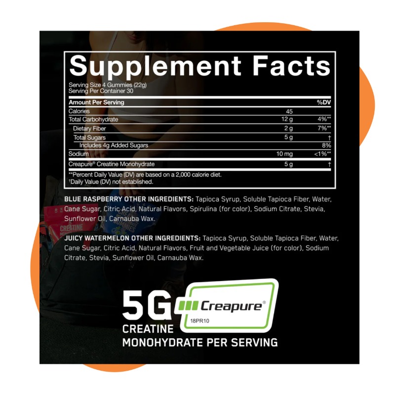 Creatine Monohydrate Gummies, Juicy Watermelon 2