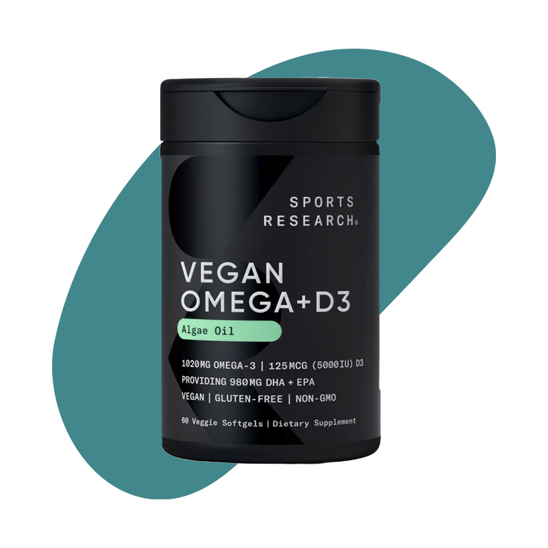 1020mg Omega, 125 mcg D3, 60 Veggie Softgels 1