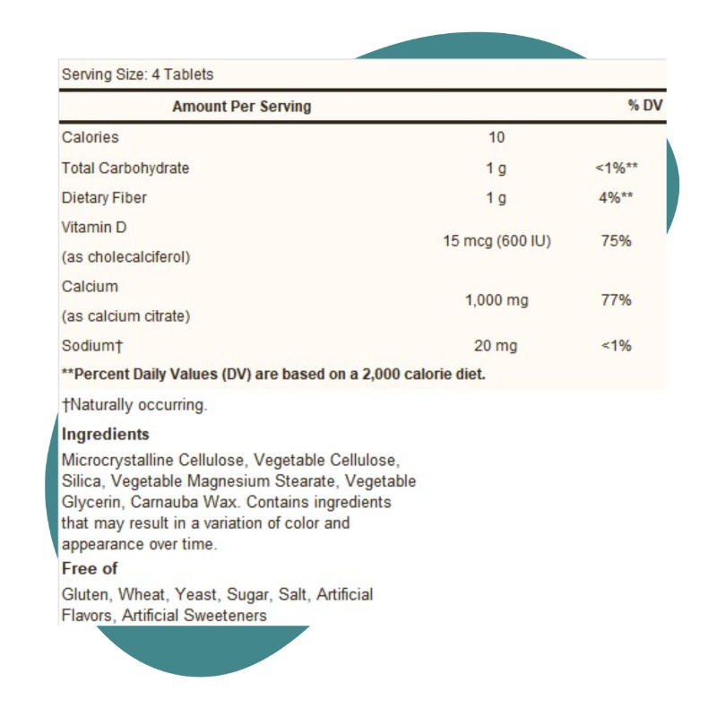 Calcium Citrate with Vitamin D3, 120 Tablets 1
